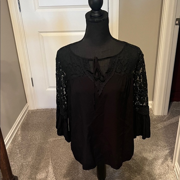 Staccato Tops - Staccato Black Lace Blouse